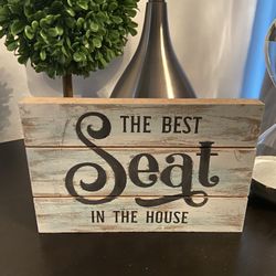 Funny Wooden sign for bathroom decor