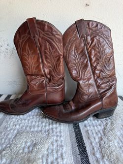 Brown Leather Cowboy Boots