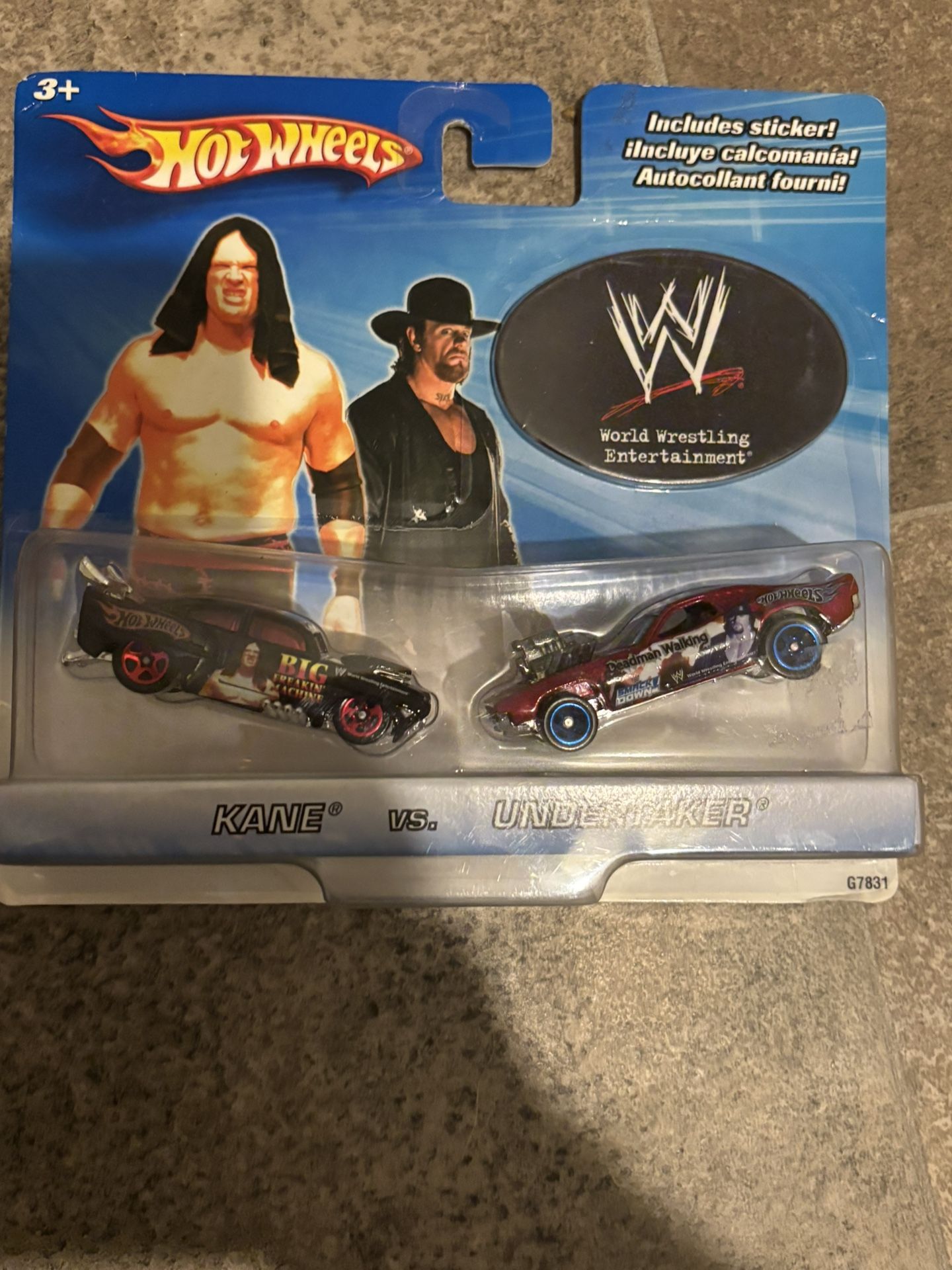 Vintage 2004 Hot Wheels WWE Wrestling Kane vs Undertaker - New 2 Car Pack 2004