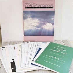 Vintage Set of 19 Religious Piano Music Song Book Pamphlets and The Best of Gospel and Inspirational Music Volume 2 Paperback Song Book. Lot includes:
