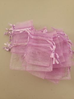 50 Purple Organza Bags 