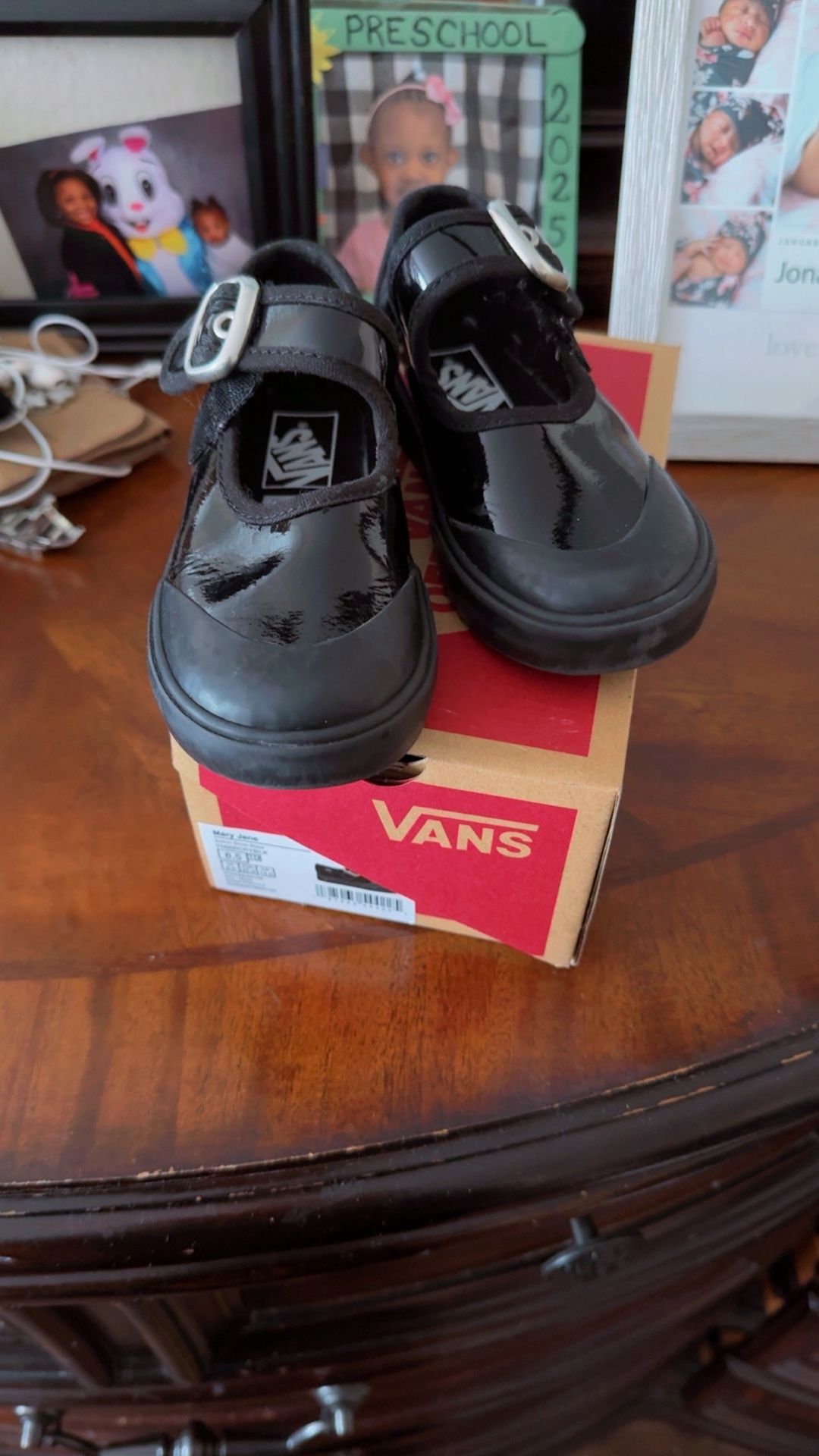 Kids Vans black Maryjane shoe