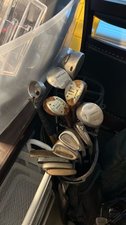 Vintage and classic Golf clubs, putters and a telescopic ball retriever