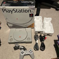 Sony PlayStation 1 PS1 Console System w/ Box Styrofoam Tested