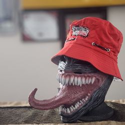 RED SYMBIOTIC MUSIC BUCKET HAT