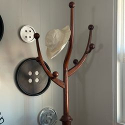 Whimsical organic shaped wood coat rack
