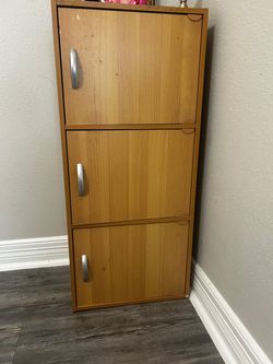 3-Door Wood Storage Cabinet