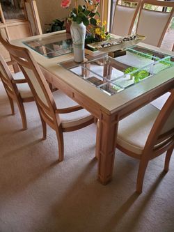 Large dining table for family gathering