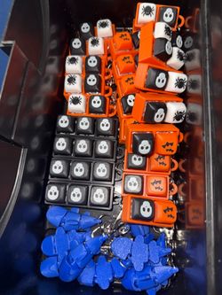Halloween Themed Keycap Keychains Bulk Lot