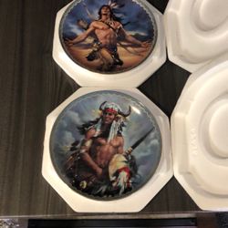 Native Hand Painted Plates 