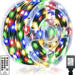 Outdoor String Lights - 262ft 800 LED Christmas Lights for Outside IP67 Waterproof, Plug in 8 Modes Fairy lights Bedroom with Remote for Patio Camping