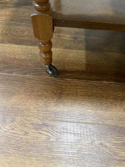 Price Reduction! Vintage Maple Colonial Early American Drop Leaf Bar Cart, Tea Cart, with wooden rol