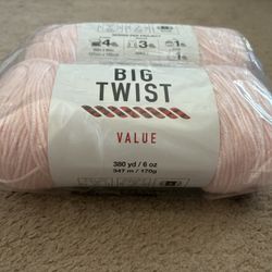Baby Pink Big Twist Yarn