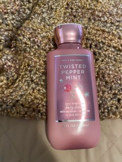 Bath & Body Works Twisted Pepper Mint Body Lotion W Shea Butter Coconut Oil 24 HR Moisture