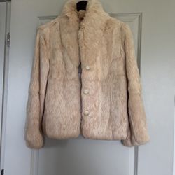 Authentic rabbit fur coat