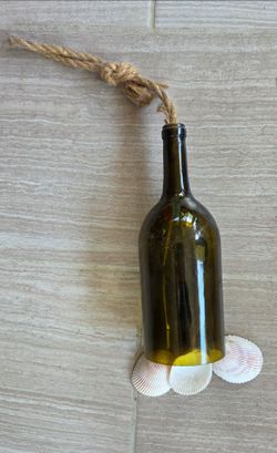 Decorative Hanging Bottle with Seashells