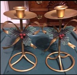 Set of Christmas Candle Holders