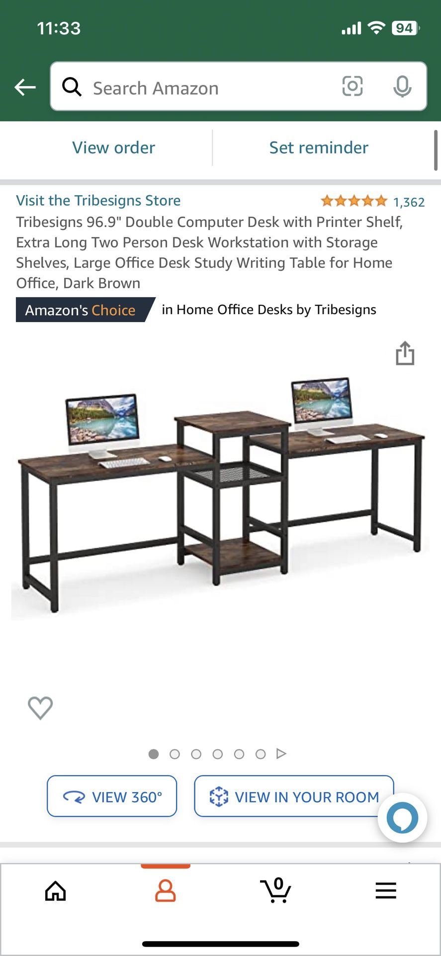 New In Box Double Desk