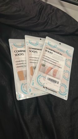 3-Pack Lin Performance Knee-High Compression Socks - (Brand New)