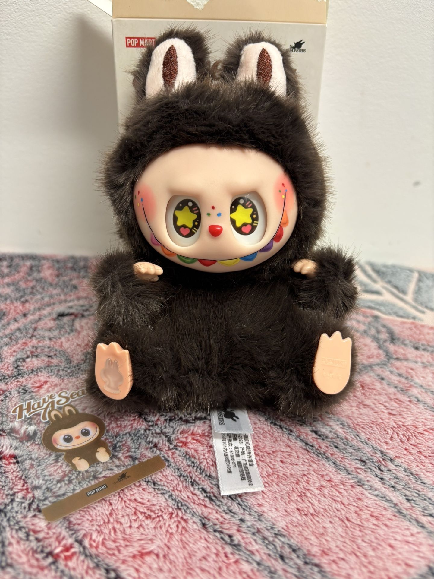 Custom Face Tattoo Labubu Doll: Hand-Painted Teeth And Custom Eyes- Designer Art Toy