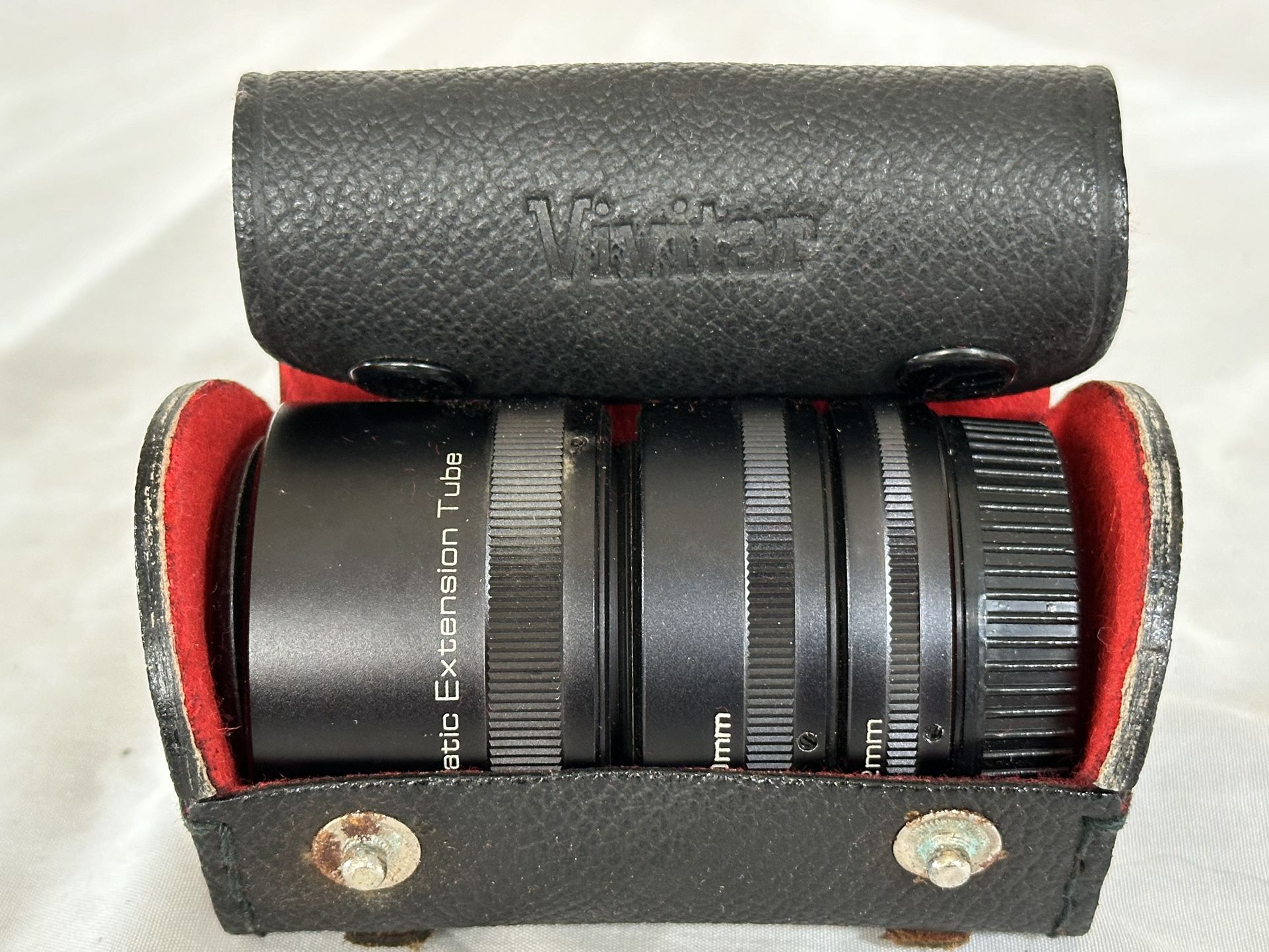 Vivitar AT-1 Extension tube set (12, 20, 36mm set) M42 mount, case
