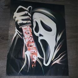 Ghostface Scream Image Changing 3D Holographic Lenticular Horror Poster