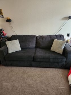 Dark Gray Fabric couch/bed