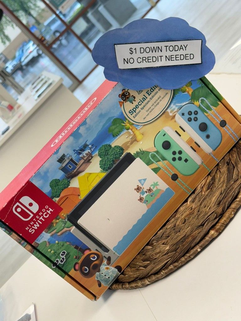 New Nintendo Switch V2 Gaming Console Animal Crossing - Pay $1 DOWN AVAILABLE - NO CREDIT NEEDED