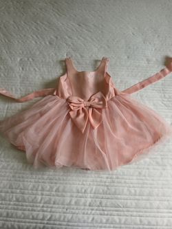 Girls Pink Tulle Party Dress with Bow