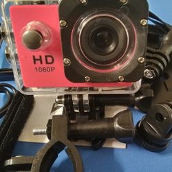 1080 HD Sports Action Camera With Attachments 
