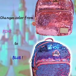 Disney Sleeping Beauty Sequined Mini Backpack Loungefly x 