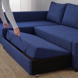 IKEA Friheten Blue Sleeper Sofa