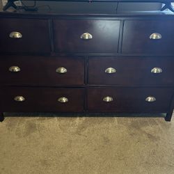 Bedroom Dresser, Chests, 2 Nightstands 