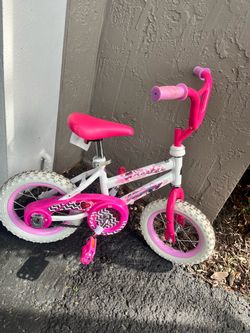 Huffy Seastar Kids Bike Pink and White