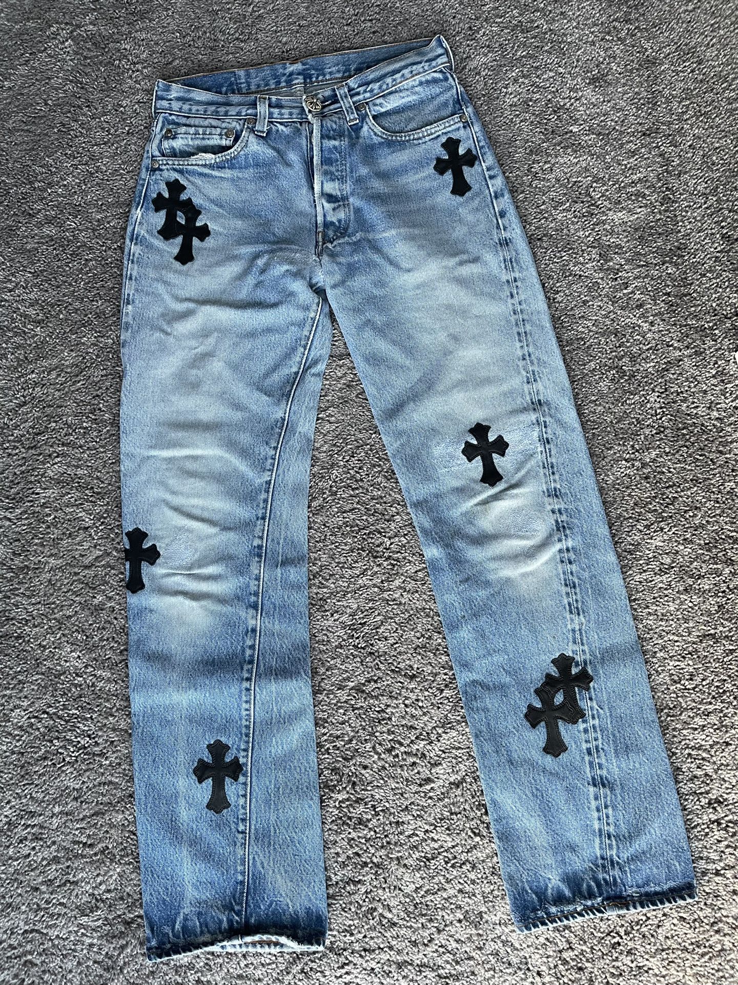 AUTHENTIC CHROME HEARTS LEVI JEANS PATCHES