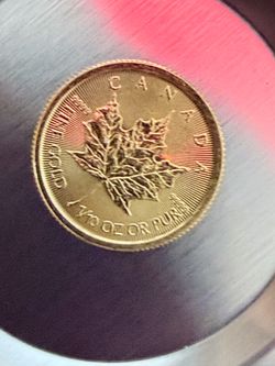 2022 - 1/10th oz .9999 Gold Canadian Maple - Unc.