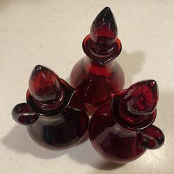 Avon Ruby Red Oil, Vinegar, Water Cruet