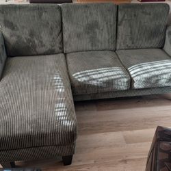 Cutest Green Corderoy Couch 