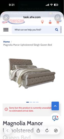 Magnolia Manor Upholstered Sleigh Queen Bed