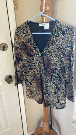 Black And Gold Thread Sparkle Top