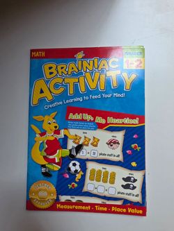 Brainiac Activity Math Workbook Grades 1-2