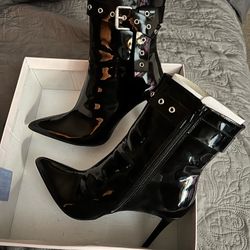 Black Heeled Boots Ladies 9.5