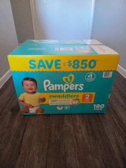 Pampers Swaddlers Size 2 Diapers 180 Count