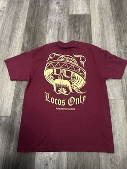 Men’s Sun City Jokers Locos Only Shirt Large Burgundy