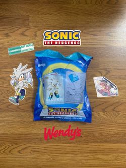 Wendy’s | Sonic The Hedgehog Kids’ Meal Exclusive Collectible Trading Cards & Case (Silver The Hedgehog)