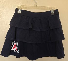 University Of Arizona Logoed Three Tier Ruffled Cotton Blend Skirt Wildcats