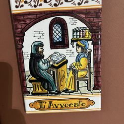 Italian Tile Avacato Framed Lawyer Art