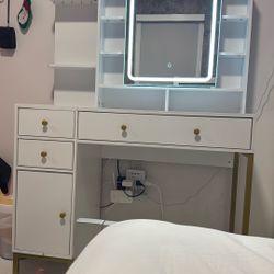 Vanity with mirror