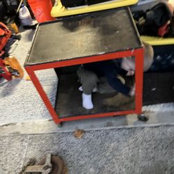 Cart Shop Industrial Metal Shelf With Wheels