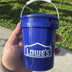 New Blue Mini Lowe’s Bucket With Lid 